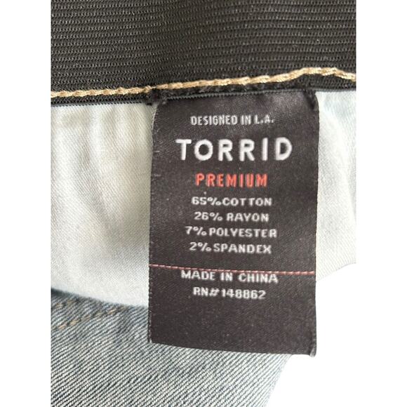 Torrid Jeans Womens Size 22S Premium Sky High Skinny Distressed Stretch Denim - Picture 7 of 13